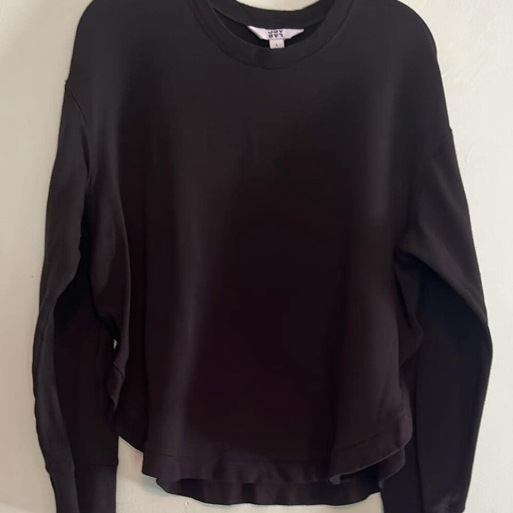 JoyLab‎ Modal Blend Ruffled Hem Pull Over Top SZ LG Grunge Goth Luxuriously Soft